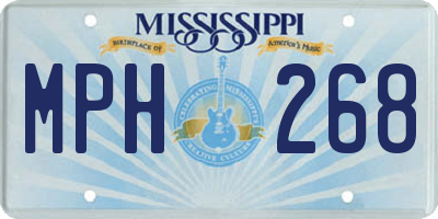MS license plate MPH268