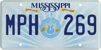 MS license plate MPH269