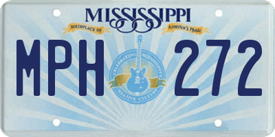 MS license plate MPH272