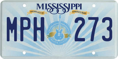 MS license plate MPH273