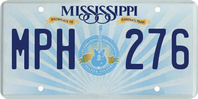 MS license plate MPH276
