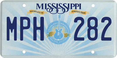 MS license plate MPH282