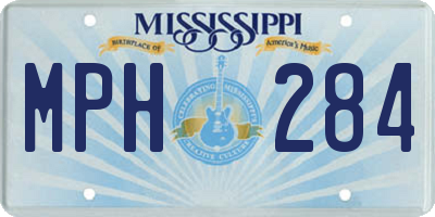 MS license plate MPH284