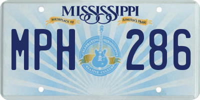 MS license plate MPH286