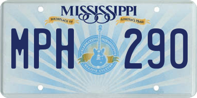 MS license plate MPH290