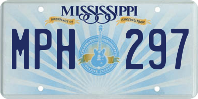 MS license plate MPH297