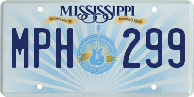 MS license plate MPH299