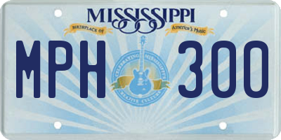 MS license plate MPH300