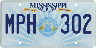 MS license plate MPH302