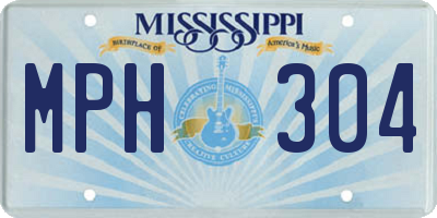 MS license plate MPH304