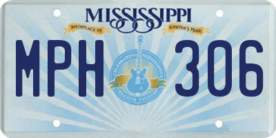 MS license plate MPH306