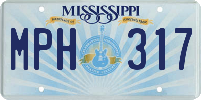 MS license plate MPH317