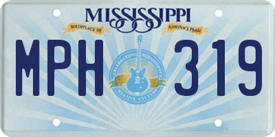 MS license plate MPH319