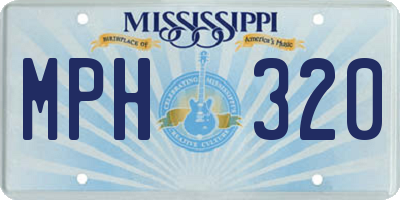 MS license plate MPH320