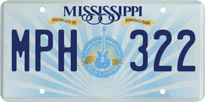 MS license plate MPH322