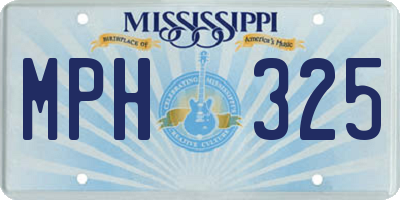 MS license plate MPH325