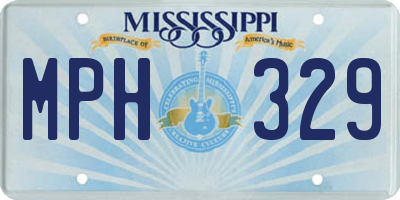 MS license plate MPH329