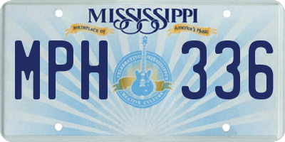 MS license plate MPH336