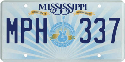 MS license plate MPH337