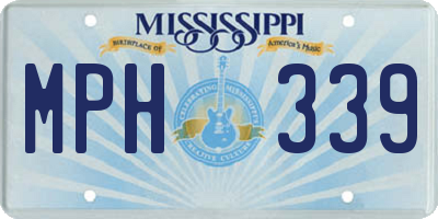 MS license plate MPH339