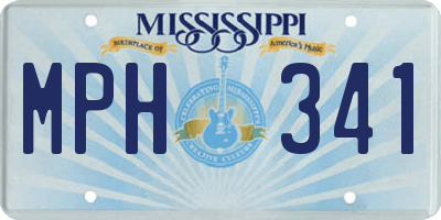 MS license plate MPH341