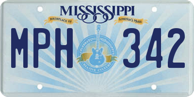 MS license plate MPH342