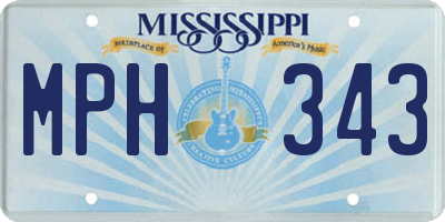 MS license plate MPH343