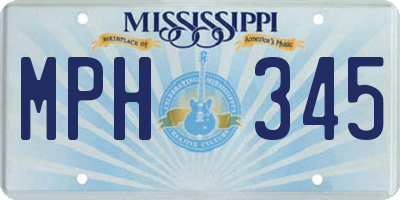 MS license plate MPH345