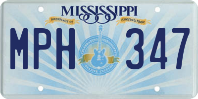 MS license plate MPH347