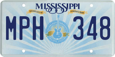 MS license plate MPH348
