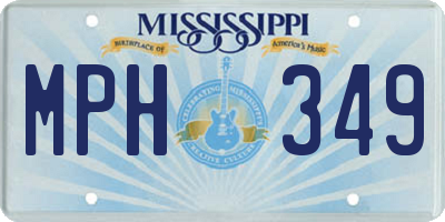 MS license plate MPH349