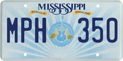 MS license plate MPH350