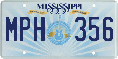 MS license plate MPH356