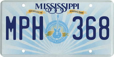 MS license plate MPH368