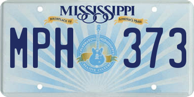 MS license plate MPH373