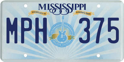 MS license plate MPH375