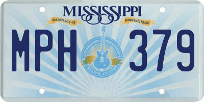 MS license plate MPH379