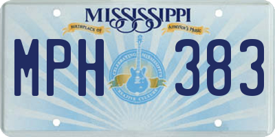 MS license plate MPH383