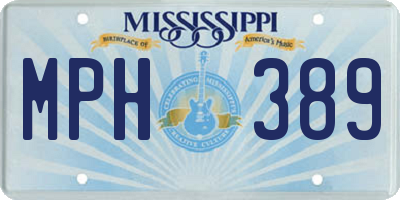 MS license plate MPH389