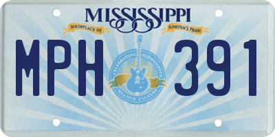MS license plate MPH391