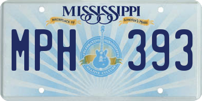 MS license plate MPH393