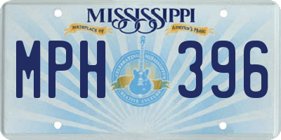 MS license plate MPH396