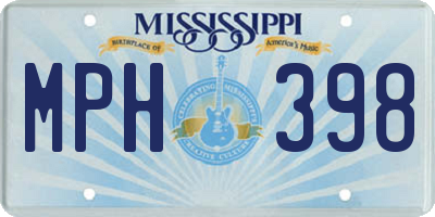 MS license plate MPH398