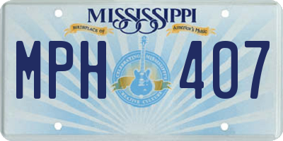 MS license plate MPH407