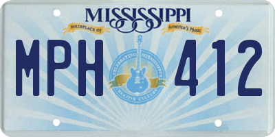 MS license plate MPH412