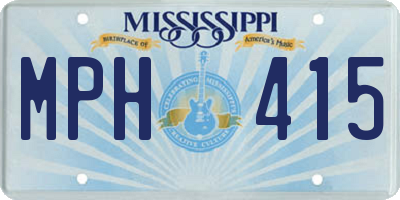 MS license plate MPH415