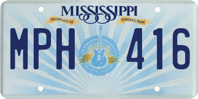 MS license plate MPH416