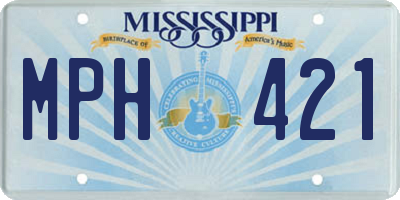 MS license plate MPH421