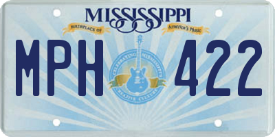 MS license plate MPH422
