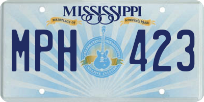MS license plate MPH423